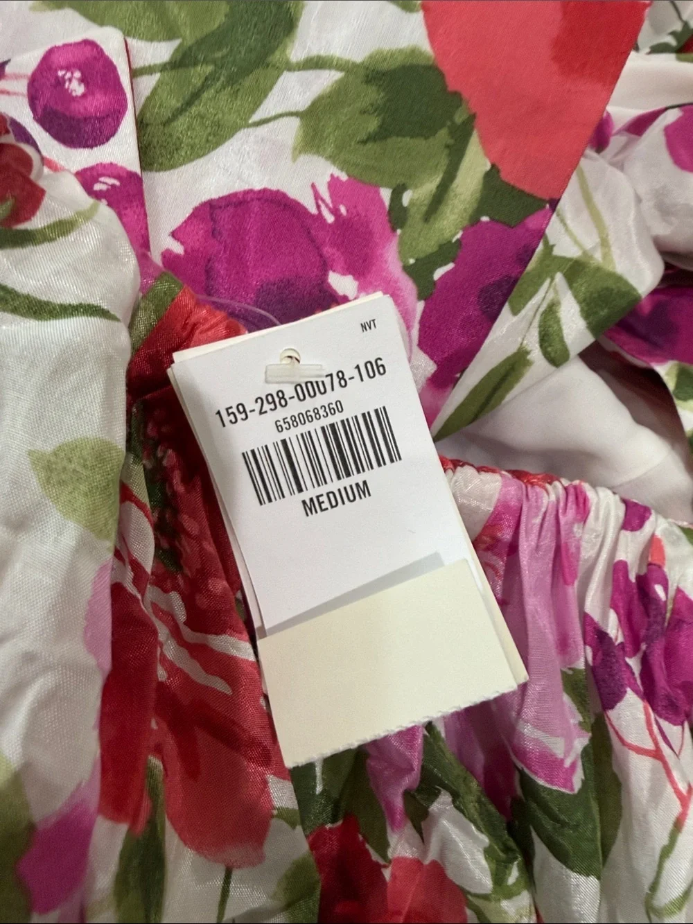 Abercrombie & Fitch Drama Puff Sleeve Maxi Dress in a vibrant red & pink floral